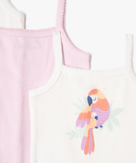 Bodies à bretelles avec motifs exotiques bébé fille (lot de 3) vue2 - GEMO 4G BEBE - GEMO