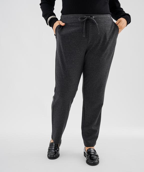 Pantalon en maille souple et extensible femme grande taille vue1 - GEMO (G TAILLE) - GEMO