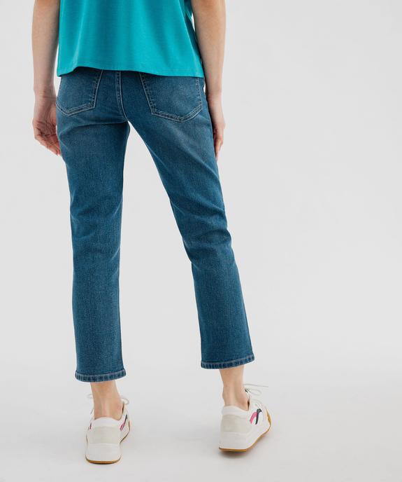 Pantacourt en jean stretch coupe slim femme vue3 - GEMO(FEMME PAP) - GEMO