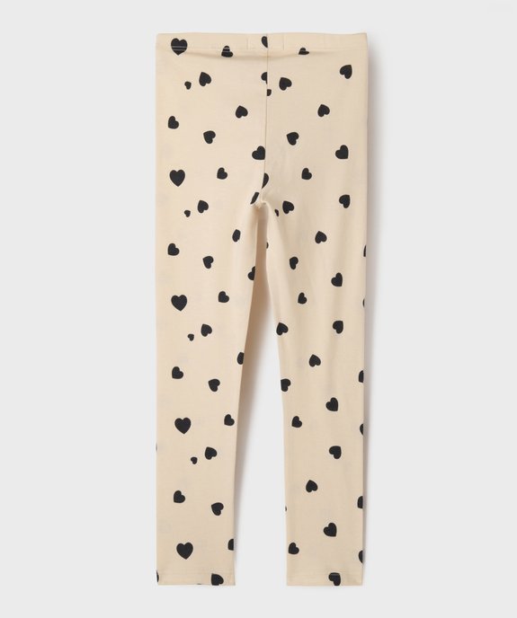 Legging long à motif fleuri avec taille élastiquée fille  vue3 - GEMO 4G FILLE - GEMO