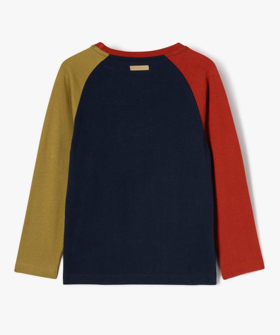 Tee-shirt color-block manches longues garçon vue4 - LULUCASTAGNETTE - GEMO