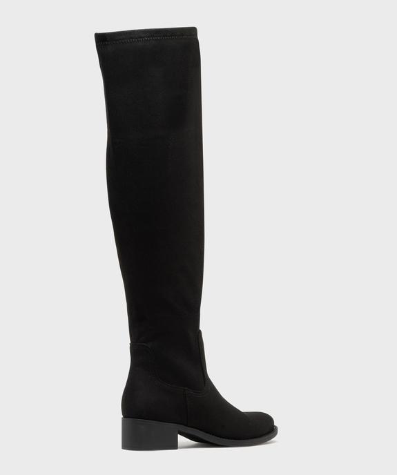 Bottes cavalières en suédine à tige chaussette femme vue4 - VALENTINA BALDA - GEMO