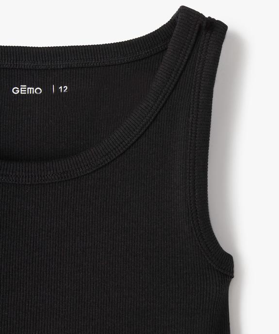 Débardeur en maille côtelée coupe courte fille vue2 - GEMO 4G FILLE - GEMO