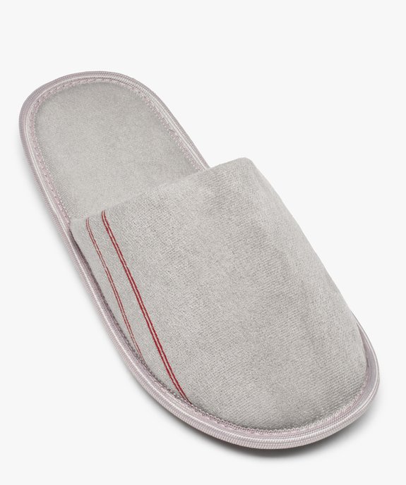 Chaussons homme mules plates en velours ras uni vue5 - GEMO(HOMWR HOM) - GEMO