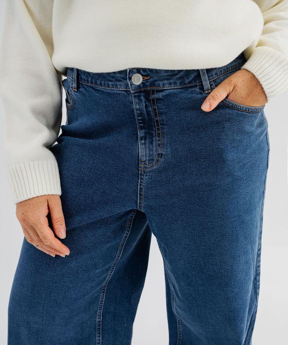 Jean wide leg en coton stretch taille ajustable femme grande taille vue7 - GEMO 4G GT - GEMO