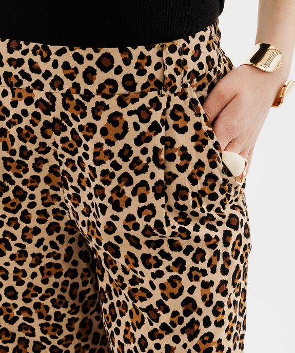 Pantalon fluide imprimé coupe large femme vue2 - GEMO 4G FEMME - GEMO