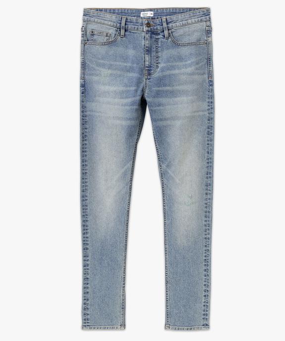 Jean skinny en coton stretch délavé homme vue4 - GEMO 4G HOMME - GEMO