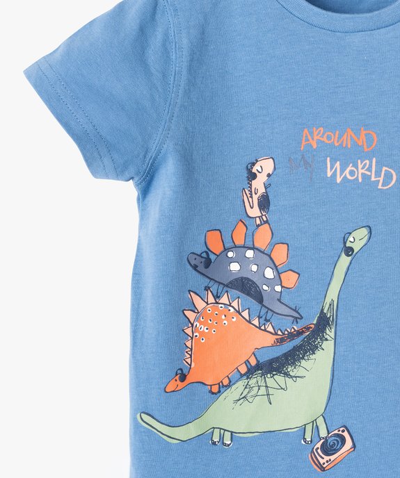 Tee-shirt bébé garçon à manches courtes avec motif vue2 - GEMO(BEBE DEBT) - GEMO