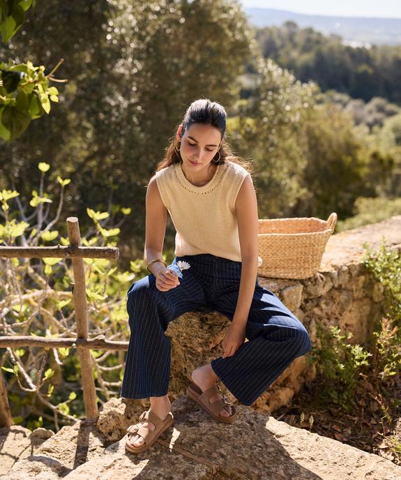 Pull sans manches d'été femme - LuluCastagnette vue1 - LULUCASTAGNETTE - GEMO