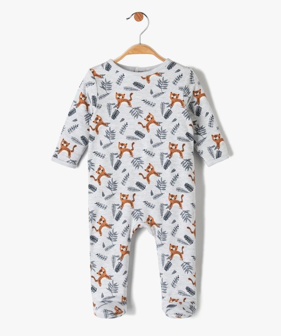 Pyjama dors-bien bébé en jersey avec motif tigres vue1 - GEMO(BB COUCHE) - GEMO