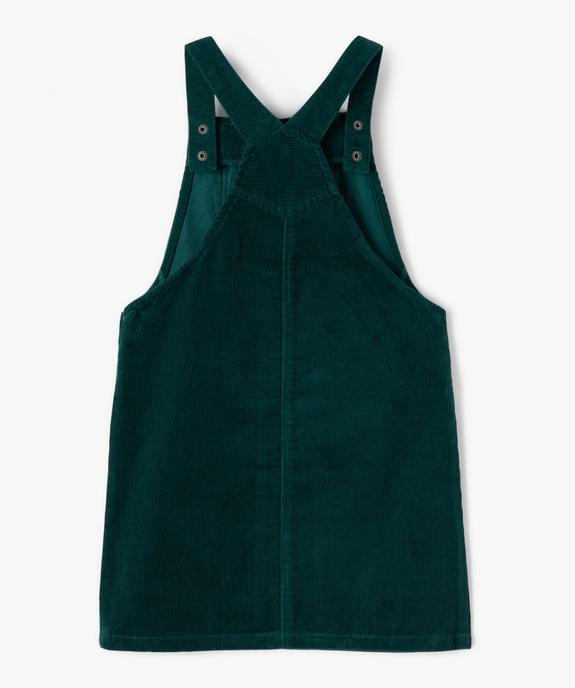 Robe salopette en velours fines côtes fille vue4 - GEMO (ENFANT) - GEMO