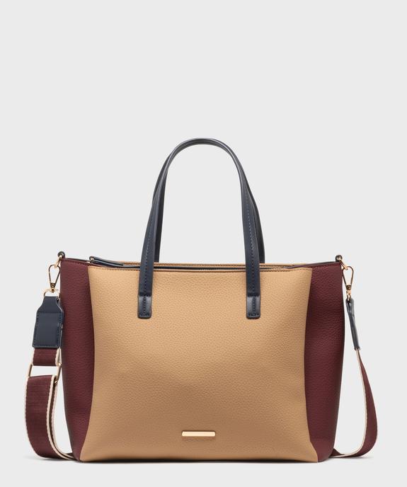 Sac tricolore à bandoulière amovible femme vue1 - GEMO (ACCESS) - GEMO