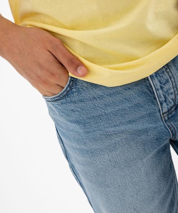 Bermuda en jean extensible et délavé coupe droite homme vue2 - GEMO 4G HOMME - GEMO