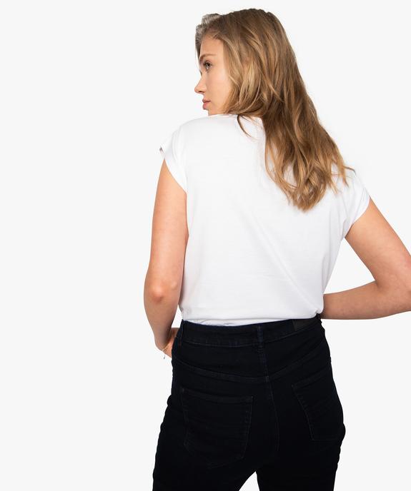Tee-shirt femme coupe large avec inscription vue3 - GEMO(FEMME PAP) - GEMO