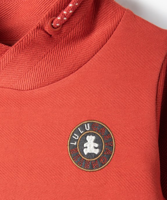Sweat garçon brodé à col châle - LuluCastagnette vue2 - LULUCASTAGNETTE - GEMO