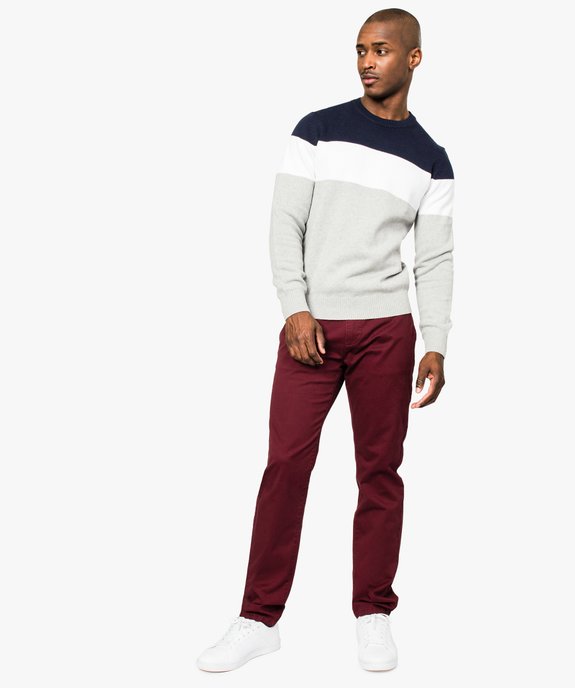 Pantalon homme chino coupe slim vue5 - GEMO (HOMME) - GEMO