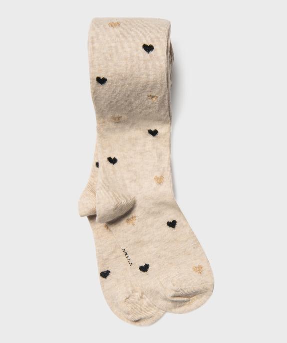Collant chaud à motifs coeurs fille vue1 - GEMO (ENFANT) - GEMO