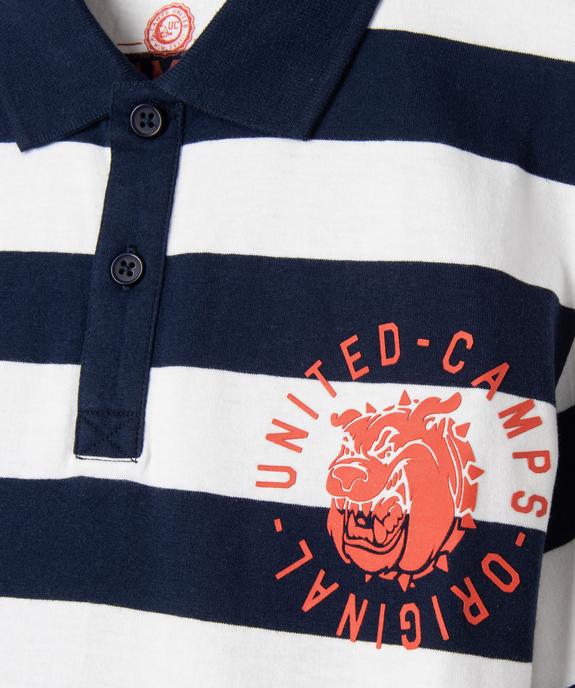 Polo rayé à motif garçon vue3 - CAMPS - GEMO