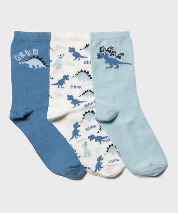 Chaussettes à motifs dinosaures garçon (lot de 3) vue1 - GEMO 4G GARCON - GEMO