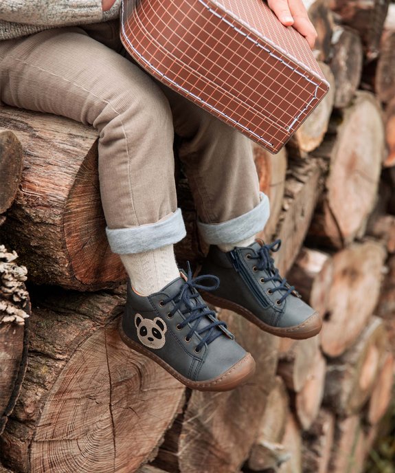 Chaussures premiers pas bébé garçon à lacets – NA! vue1 - NA! - GEMO