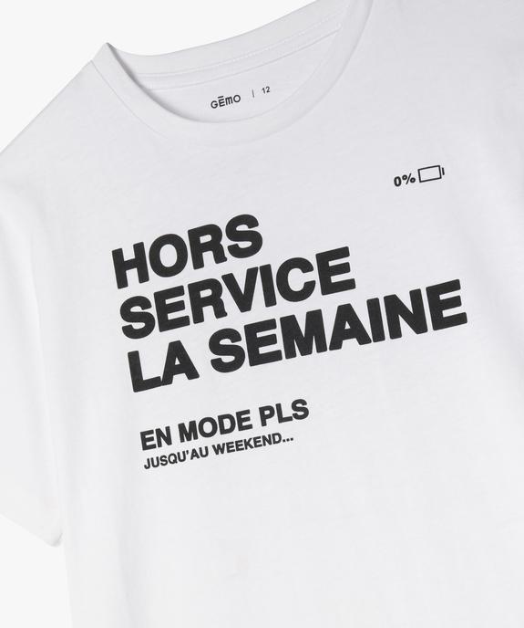 Tee-shirt imprimé estival garçon vue2 - GEMO 4G GARCON - GEMO