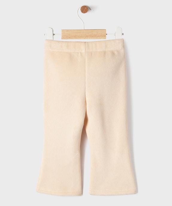 Pantalon en maille côtelée à doublure fourrure imitation bébé fille vue3 - GEMO(BEBE DEBT) - GEMO