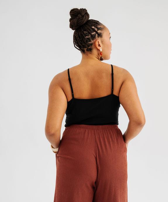 Débardeur à fines bretelles en coton stretch femme grande taille vue8 - GEMO 4G GT - GEMO