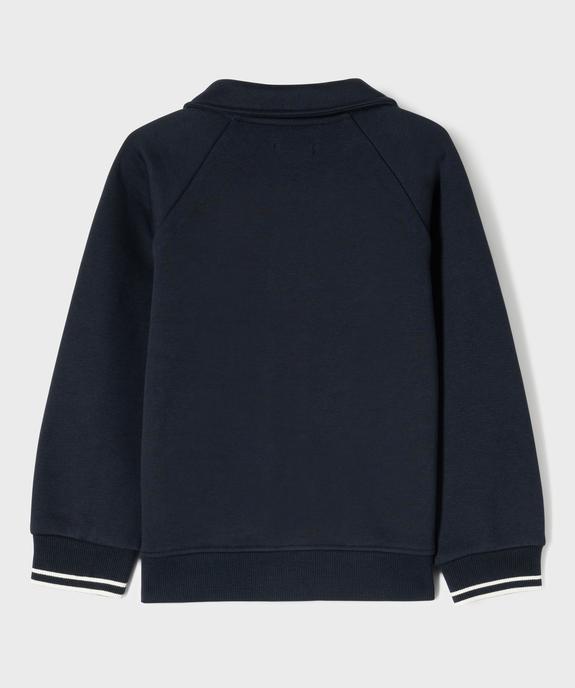 Sweat avec col chemise fermeture pressions garçon vue5 - GEMO (ENFANT) - GEMO