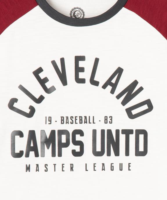 Tee-shirt manches longues style baseball garçon vue2 - CAMPS GEMO FOR GOOD - GEMO