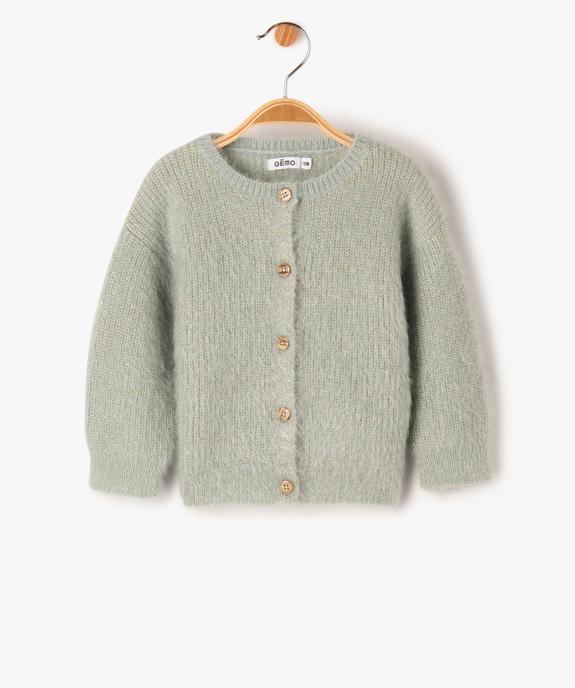 Gilet bébé fille en maille douce pailletée vue1 - GEMO(BEBE DEBT) - GEMO