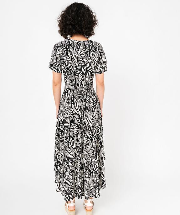 Robe imprimée à manches courtes bas ample femme vue3 - GEMO(FEMME PAP) - GEMO