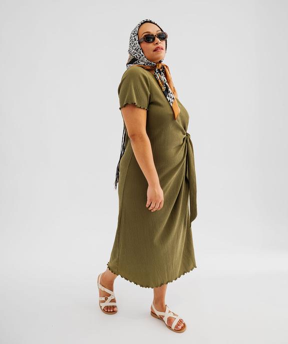 Robe longue à manches courtes femme grande taille vue2 - GEMO 4G GT - GEMO
