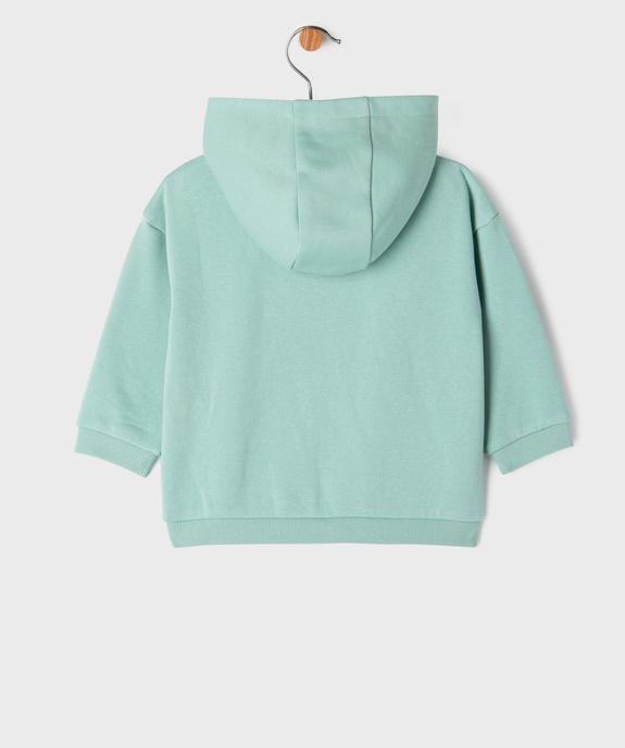 Sweat zippé à capuche à zip magnétique bébé garçon vue4 - GEMO 4G BEBE - GEMO