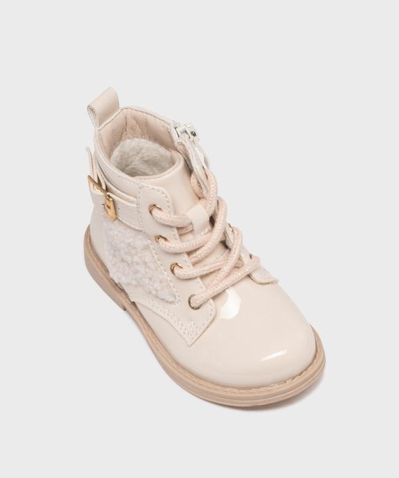 Boots vernis fourrés avec empiècement sherpa bébé fille - Lovely Wings vue5 - LOVELY WINGS - GEMO