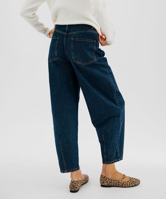 Jean barrel taille haute femme vue4 - GEMO 4G FEMME - GEMO