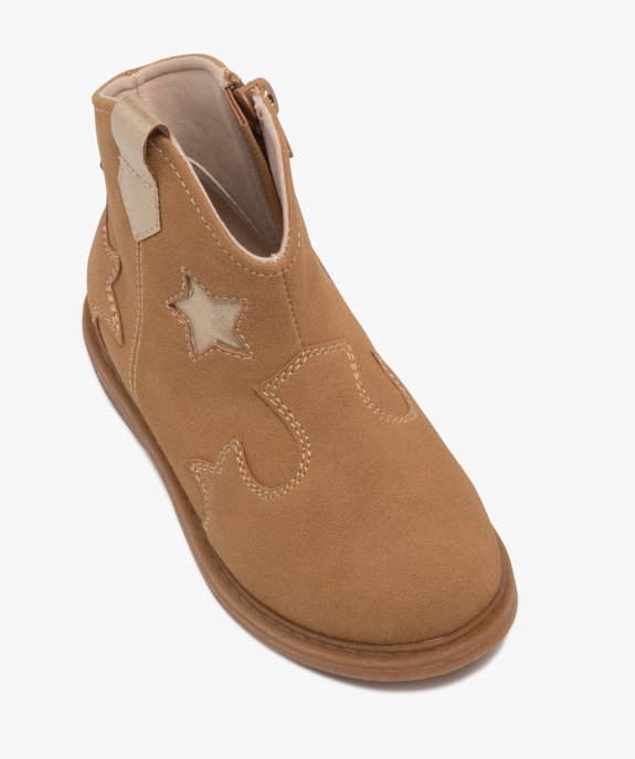 Bottines fille style santiags brodées avec détails effet métallisé vue6 - LOVELY WINGS GEMO FOR GOOD - GEMO