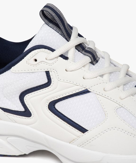 Baskets homme bicolores dessus en mesh  vue6 - GEMO (SPORTSWR) - GEMO