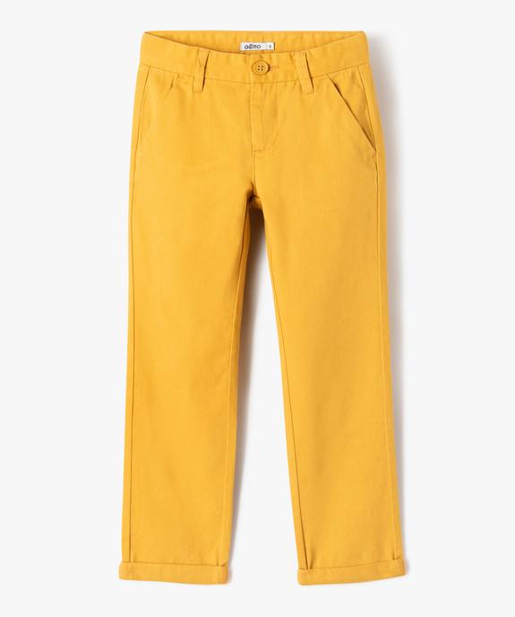 Pantalon chino 100% coton garçon vue1 - GEMO 4G GARCON - GEMO