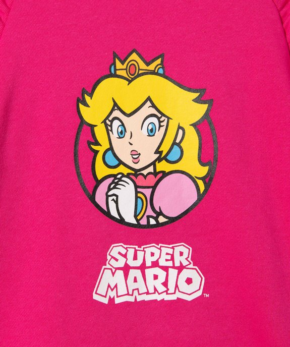 Sweat fille avec motif Princesse Peach - Super Mario vue2 - MARIO - GEMO