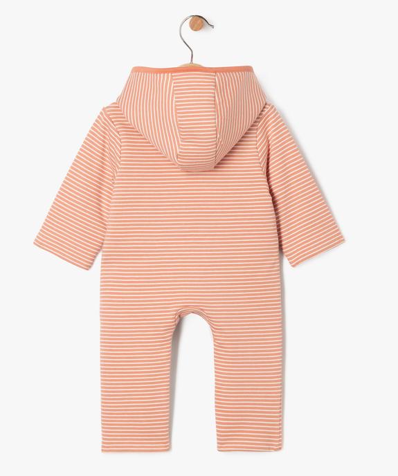 Combinaison pyjama/surpyjama à capuche bébé fille vue3 - GEMO 4G BEBE - GEMO