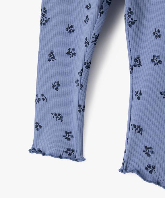 Legging en maille côtelée avec bas froncé bébé fille  vue2 - GEMO 4G BEBE - GEMO