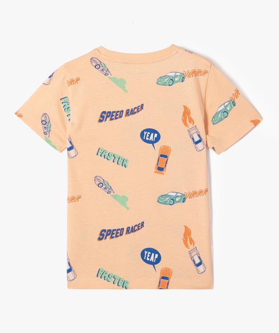 Tee-shirt imprimé course automobile garçon vue3 - GEMO (ENFANT) - GEMO
