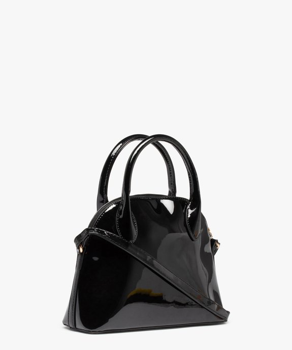 Sac à main femme uni et verni à bandoulière vue2 - GEMO (ACCESS) - GEMO