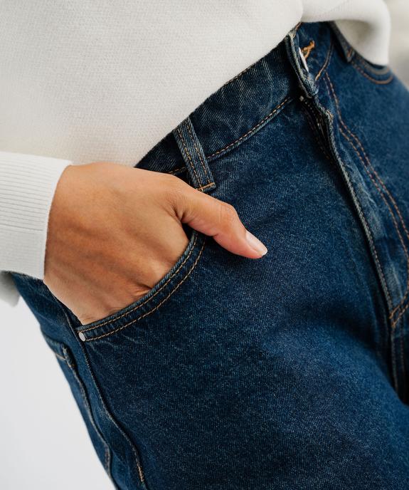 Jean barrel taille haute femme vue3 - GEMO 4G FEMME - GEMO