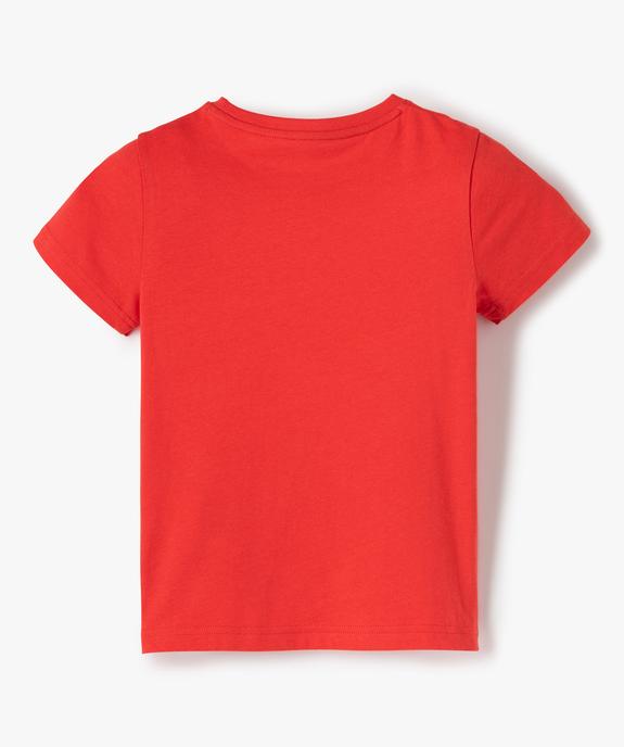 Tee-shirt à manches courtes en coton uni garçon vue3 - GEMO (ENFANT) - GEMO