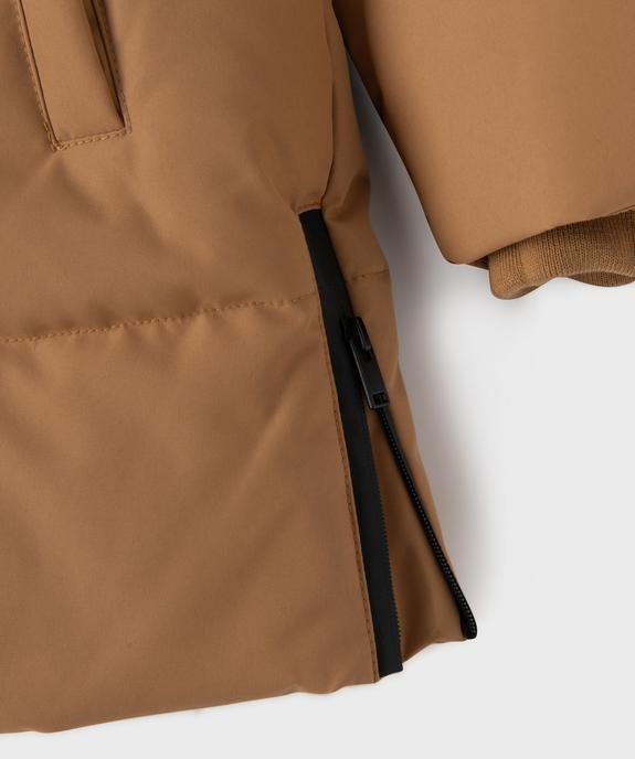 Blouson déperlant à capuche doublé polaire garçon vue3 - GEMO 4G GARCON - GEMO