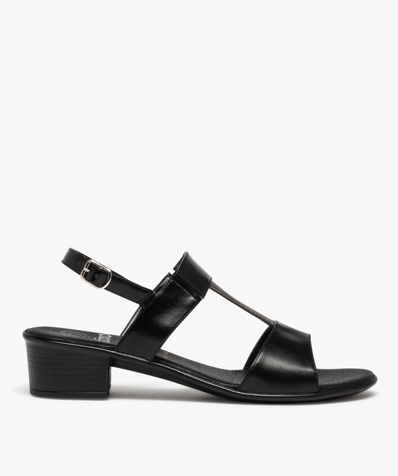 Sandales femme confort unies à talon carré vue1 - GEMO (CONFORT) - GEMO