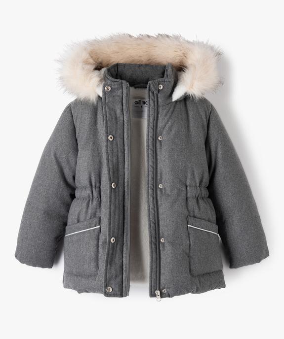 Manteau fille élégant à doublure chaude et rembourrage en fibres recyclées vue2 - GEMO 4G FILLE - GEMO