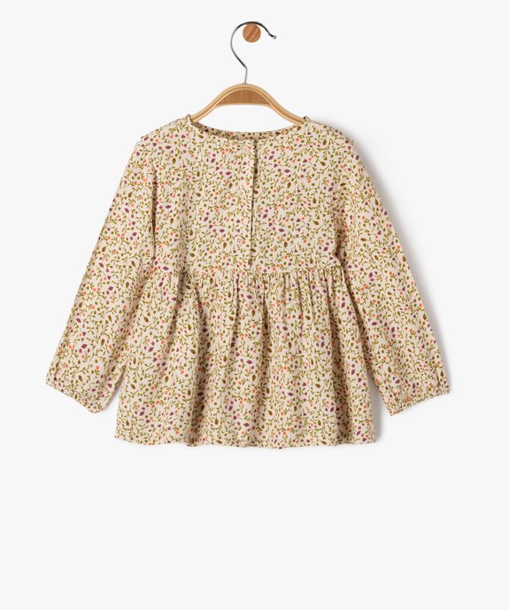 Blouse bébé fille imprimée avec volants sur le haut du buste vue3 - GEMO(BEBE DEBT) - GEMO