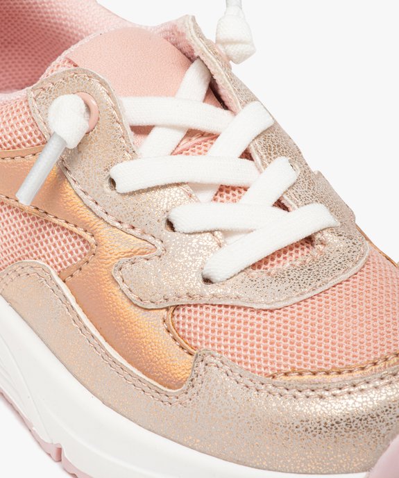 Baskets bébé fille unies en mesh avec détails irisés vue7 - LOVELY WINGS GEMO FOR GOOD - GEMO